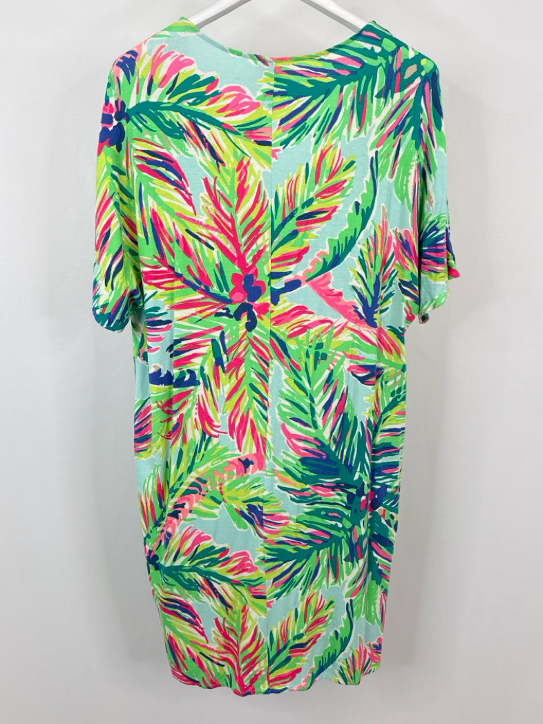 LILLY PULITZER Size M Green Floral Women Dress