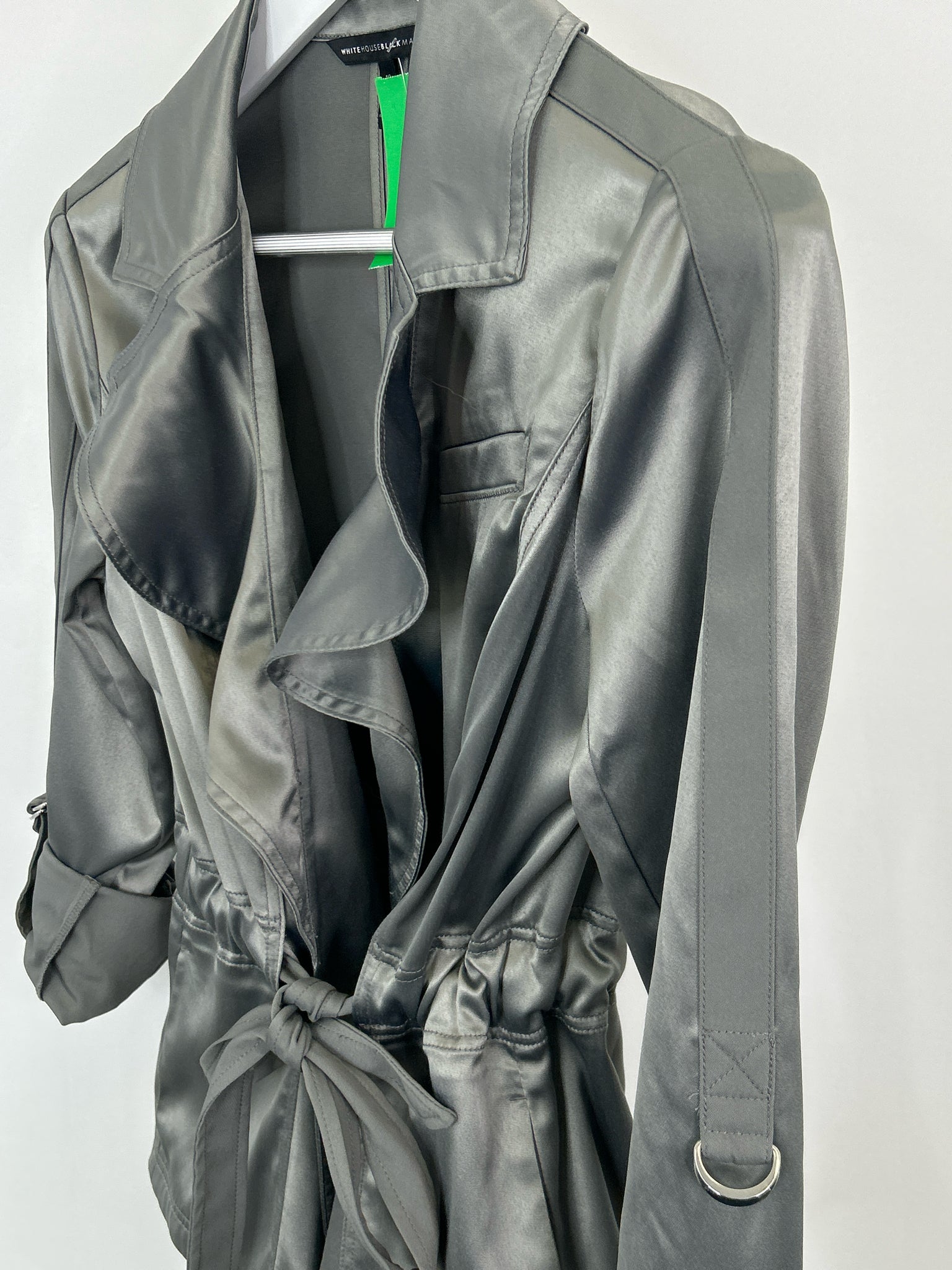 White House Black Market Size 10 Silver Women Jacket
