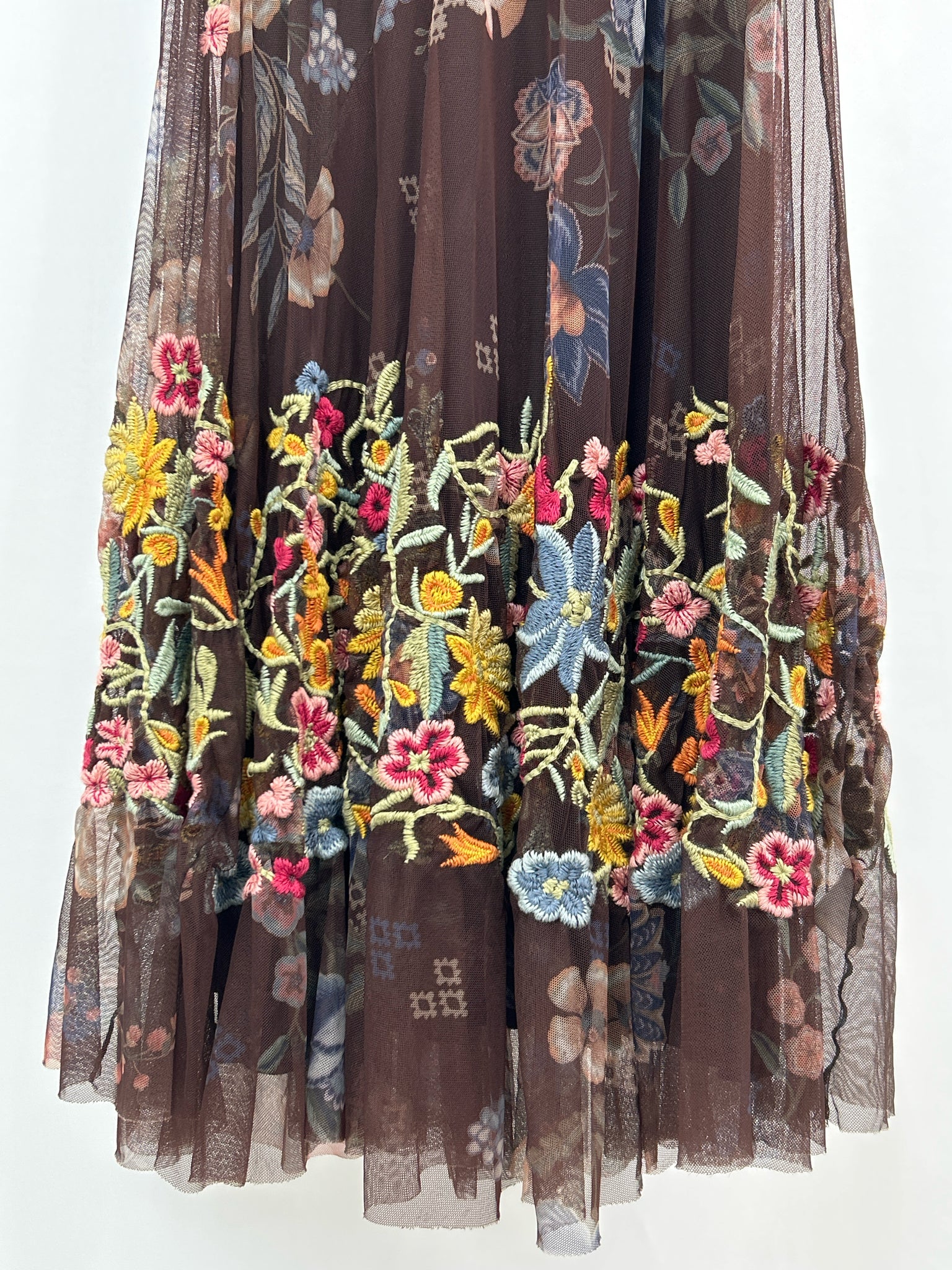 JOHNNY WAS Size L Brown floral Women Dress