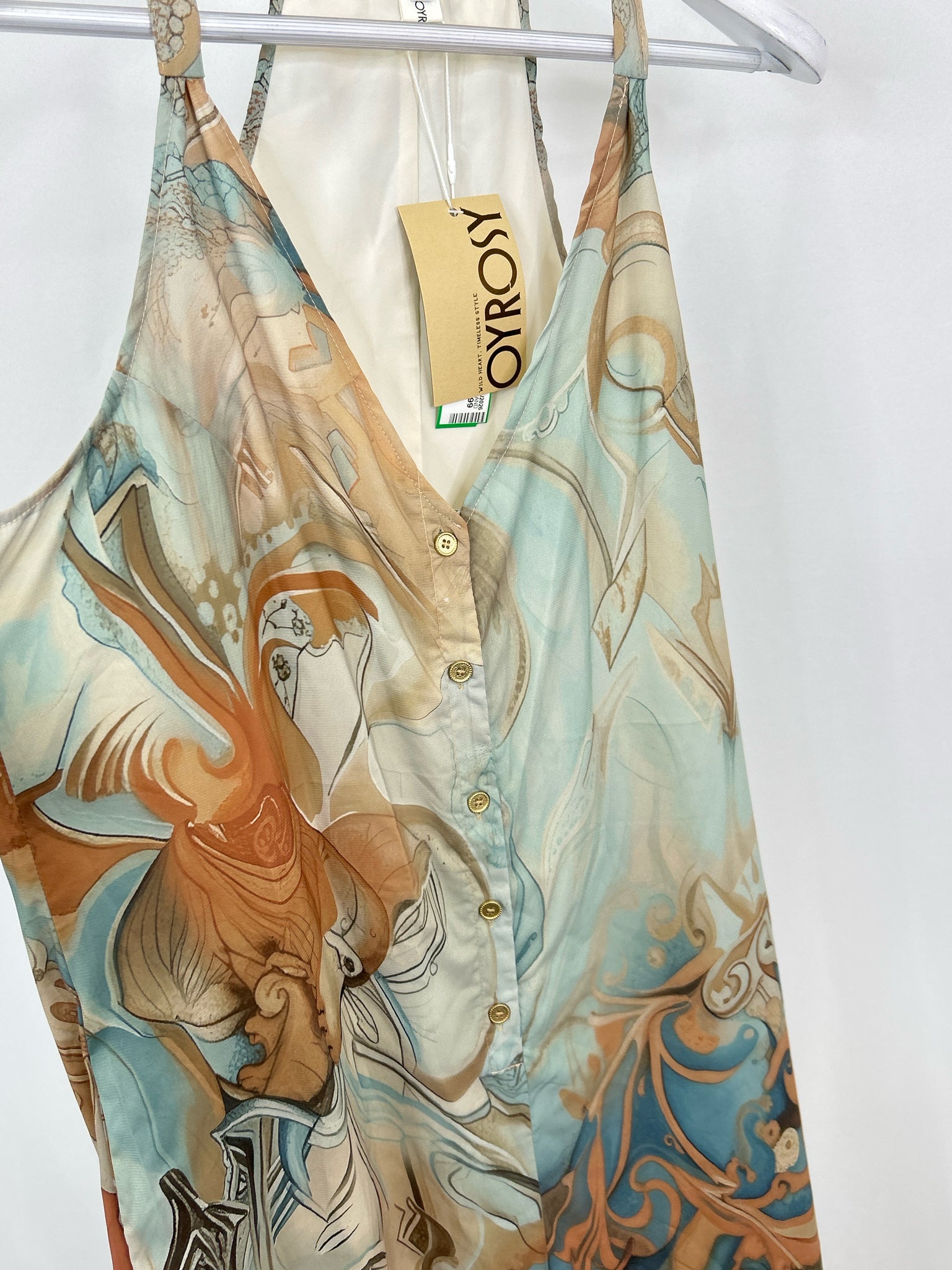 Oyrosy Size L TEAL AND BROWN Women Jumpsuit