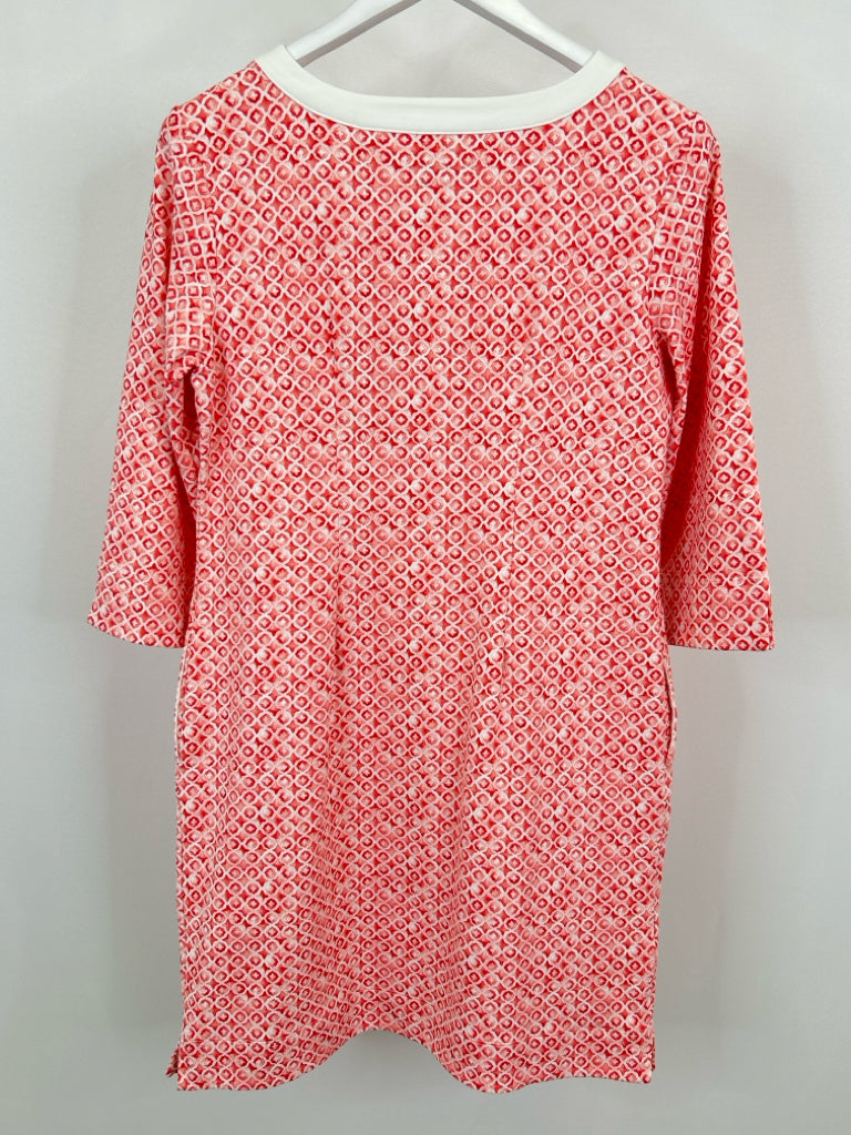 TOMMY BAHAMA Size SP PINK AND WHITE Women's Dress