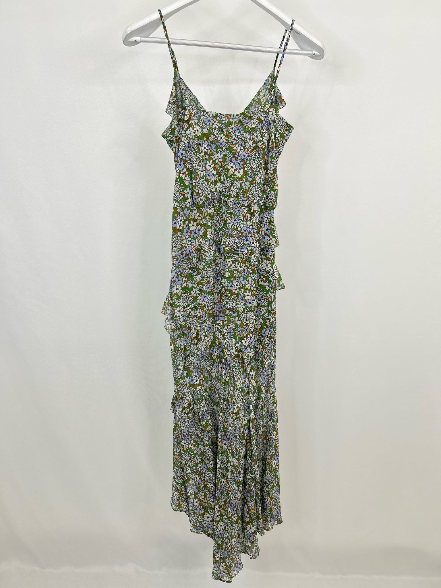 VERONICA BEARD Size 2 Green Floral Women Dress