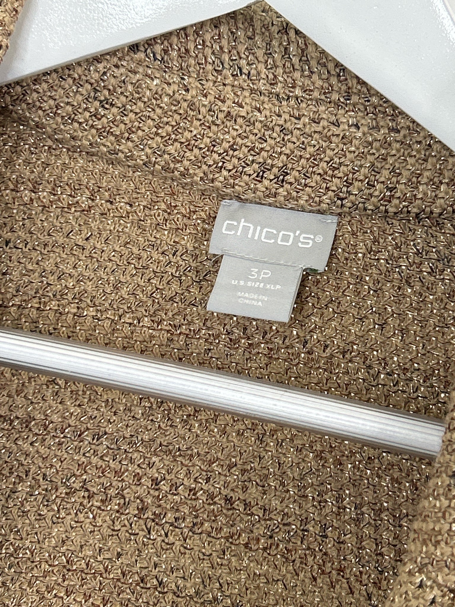 CHICO'S Size XLP Neutral Women Cardigan
