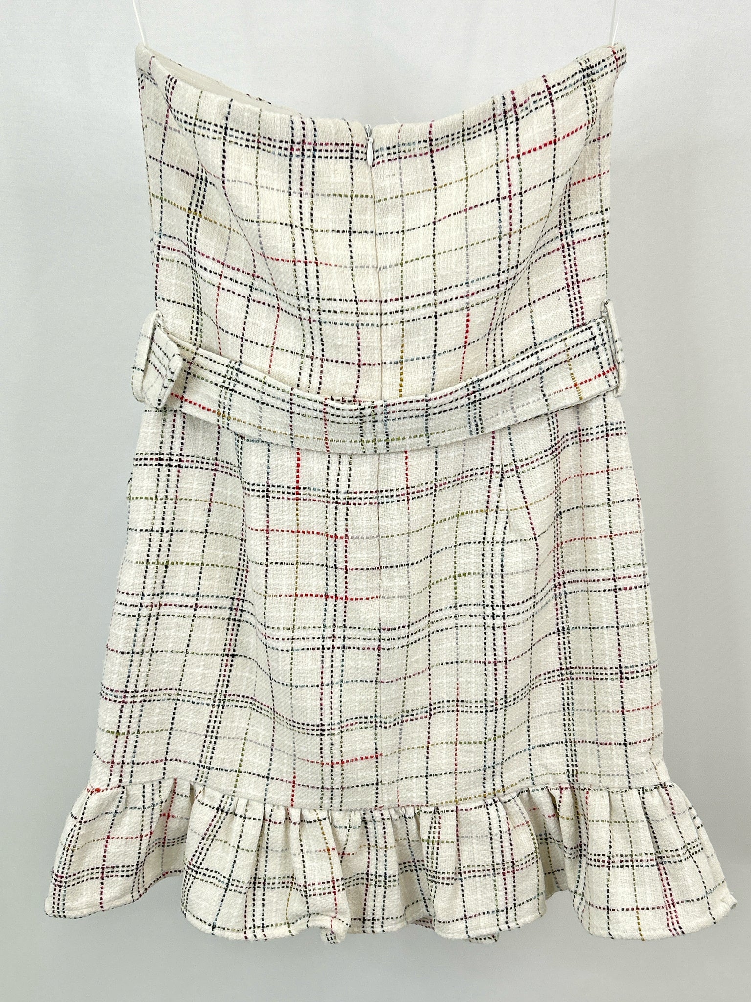 PANTS STORE Size S White Plaid Women Dress NWT