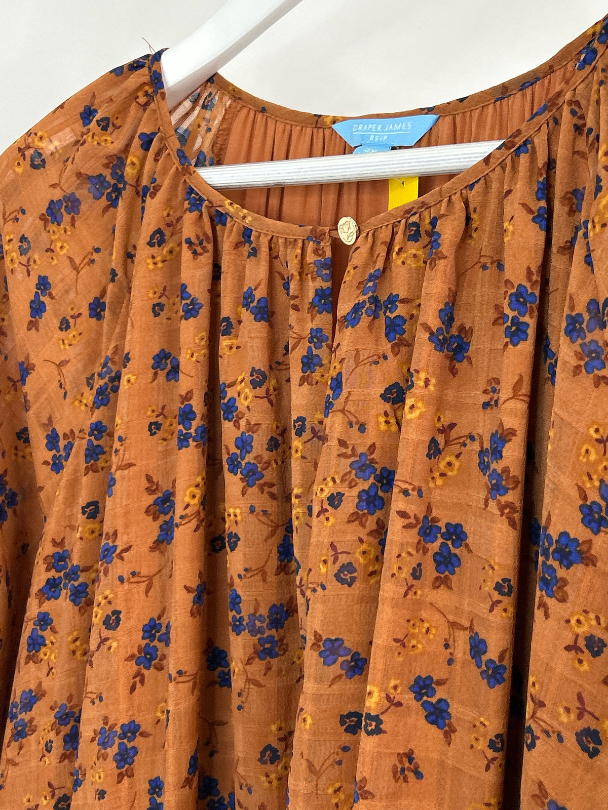 DRAPER JAMES Size 2X Brown floral Women Dress