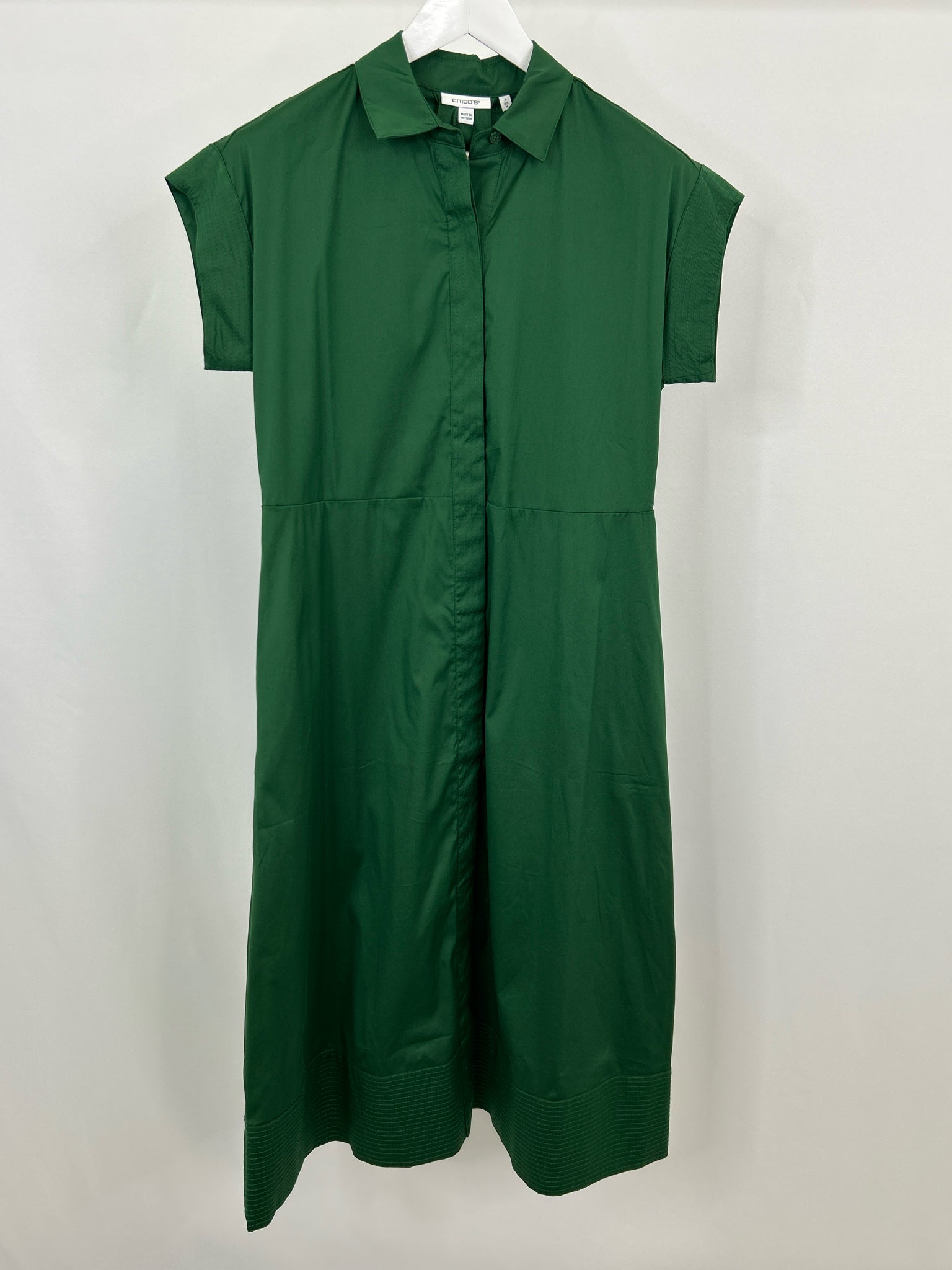 CHICO'S Size M Green Women Dress