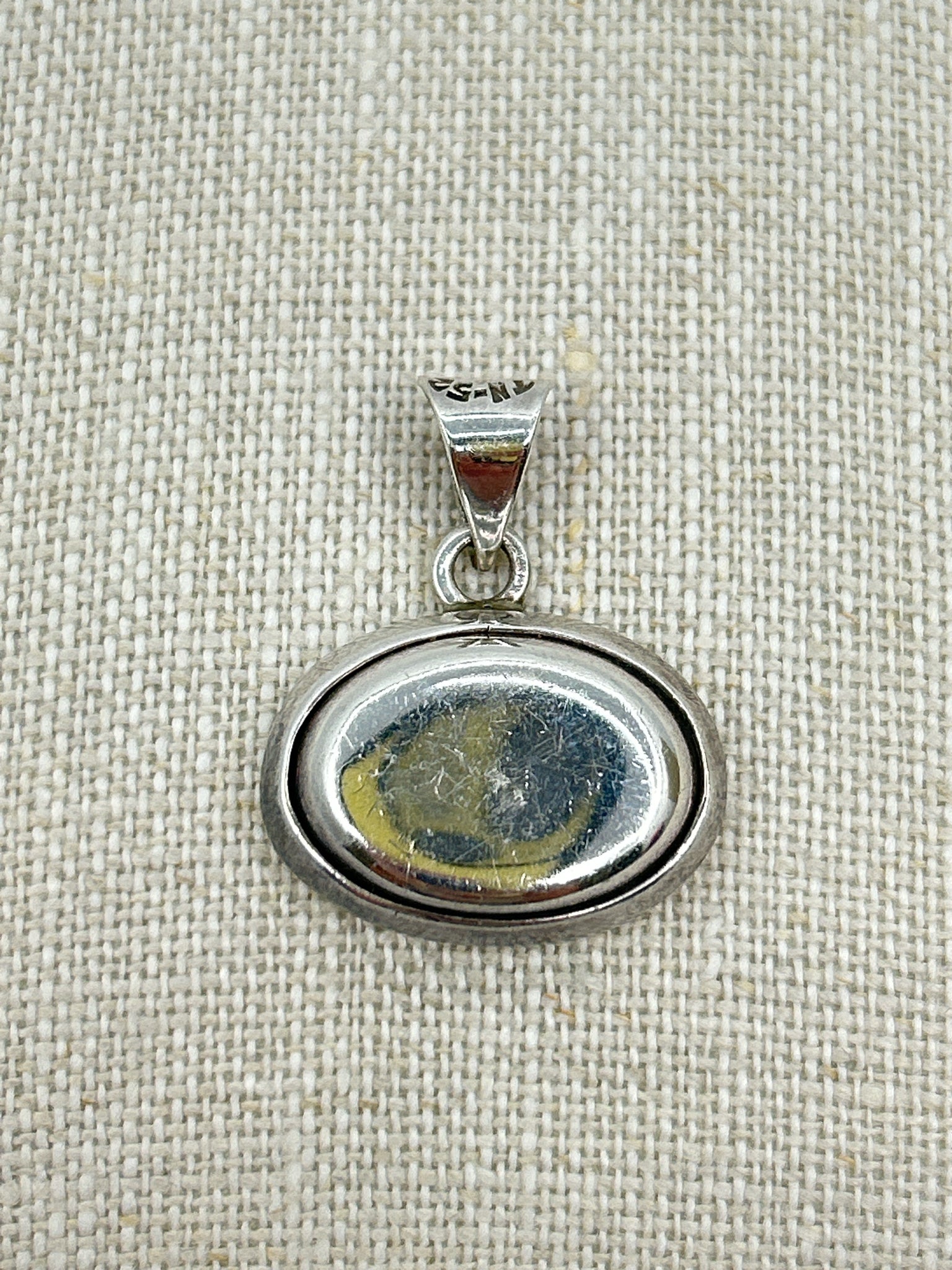 Sterling Silver Oval Pendant