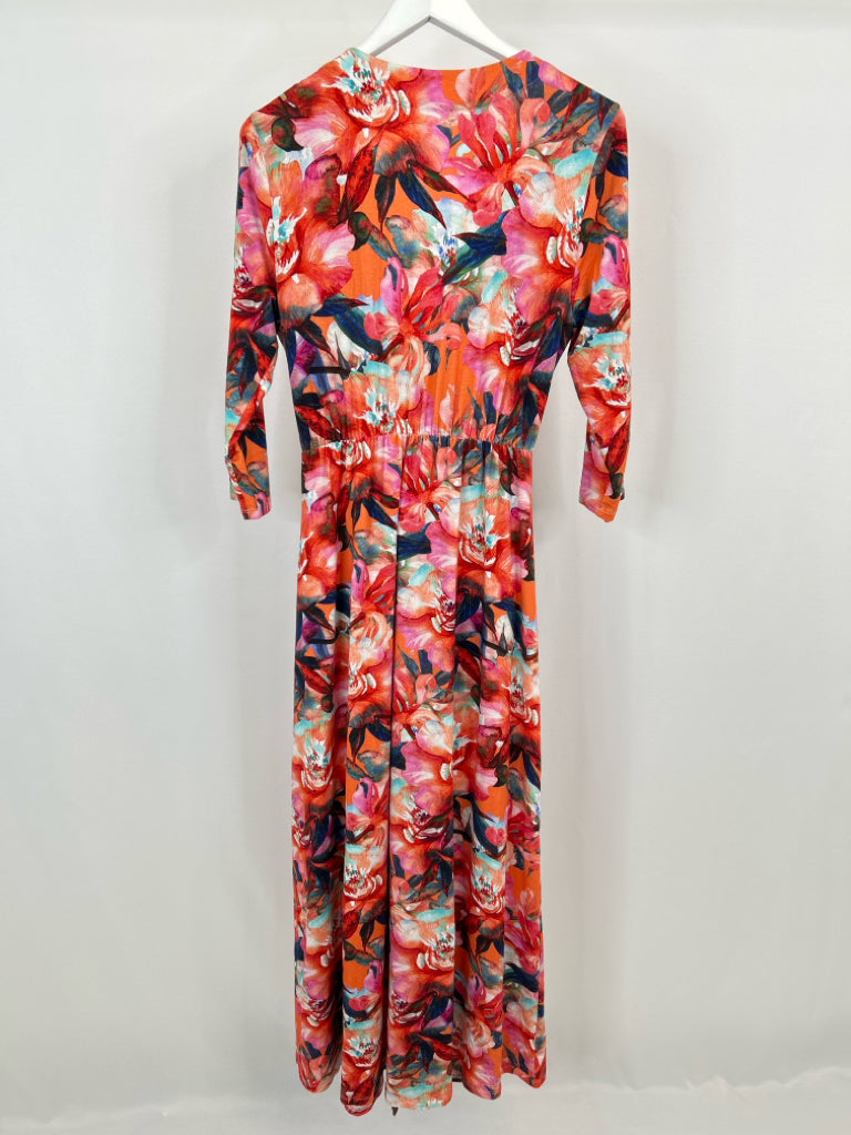 SOFT SURROUNDINGS Size L Orange Print Women's Dress