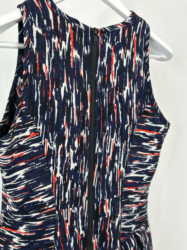 MILLY Women Size 6 Navy Print Dress