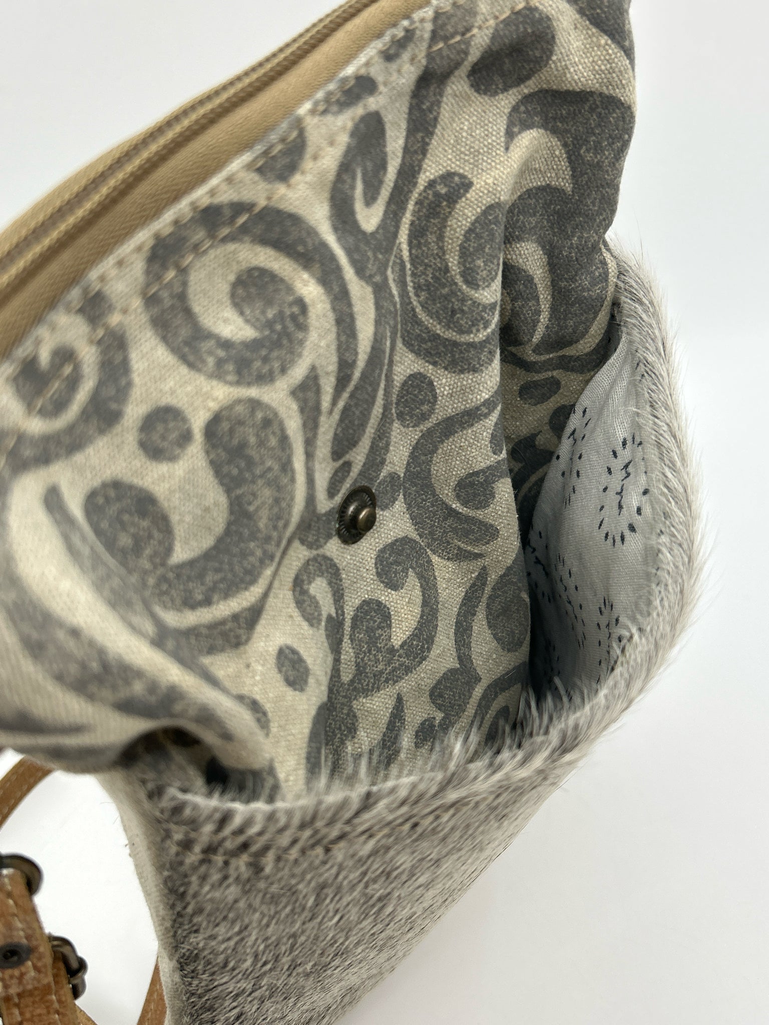 MYRA BAG NWT Gray Print Women Purse