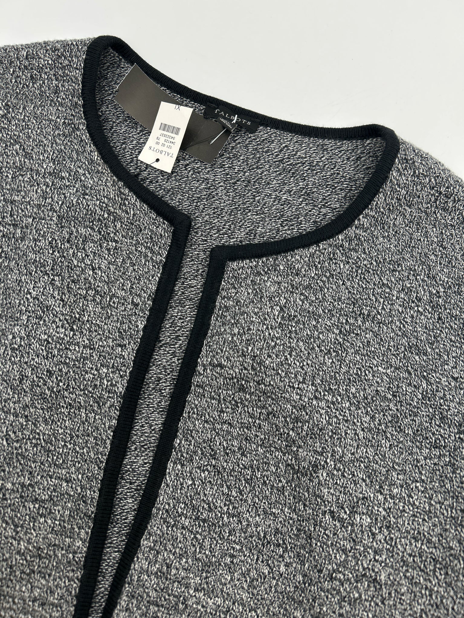TALBOTS Size XL Black Women Cardigan NWT