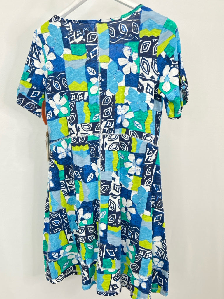Escape by Habitat Clothes Size S Blue Print Dress