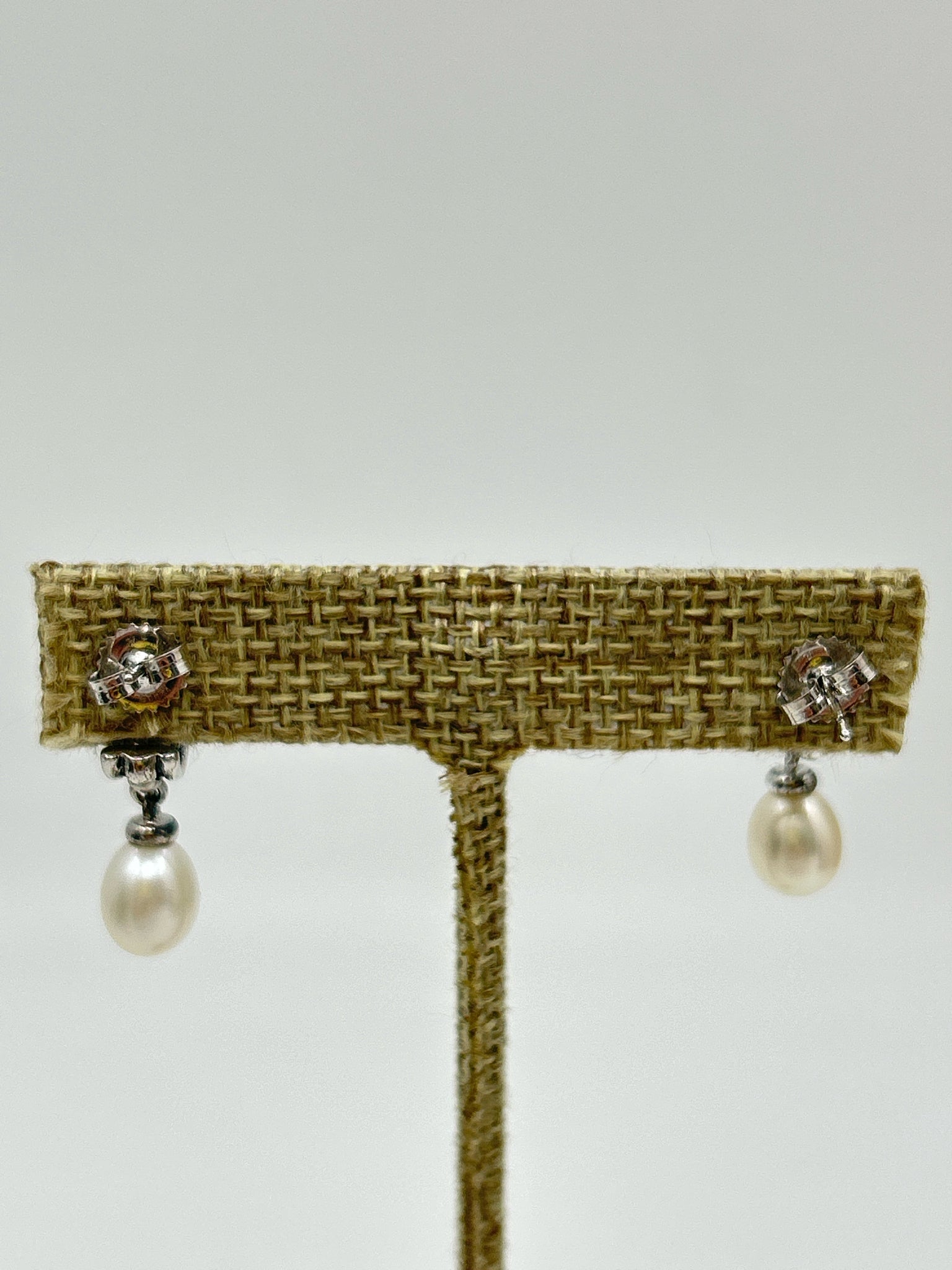 MACY'S Silver & Ivory Earrings