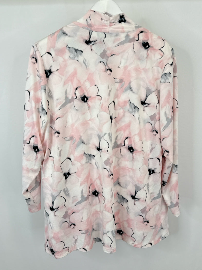 KASPER Size 1X PINK AND WHITE Women 2-piece Set