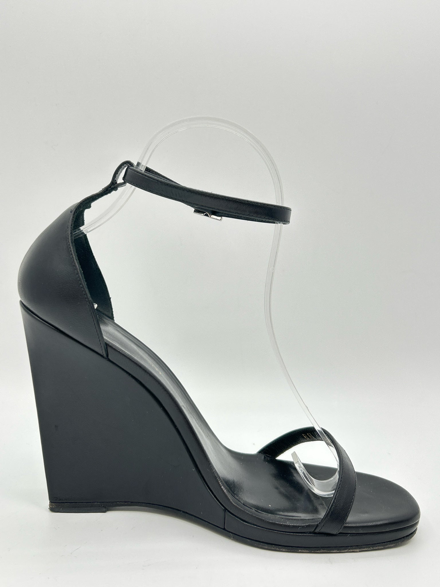 SAINT LAURENT Size 38.5 Black Women Sandal