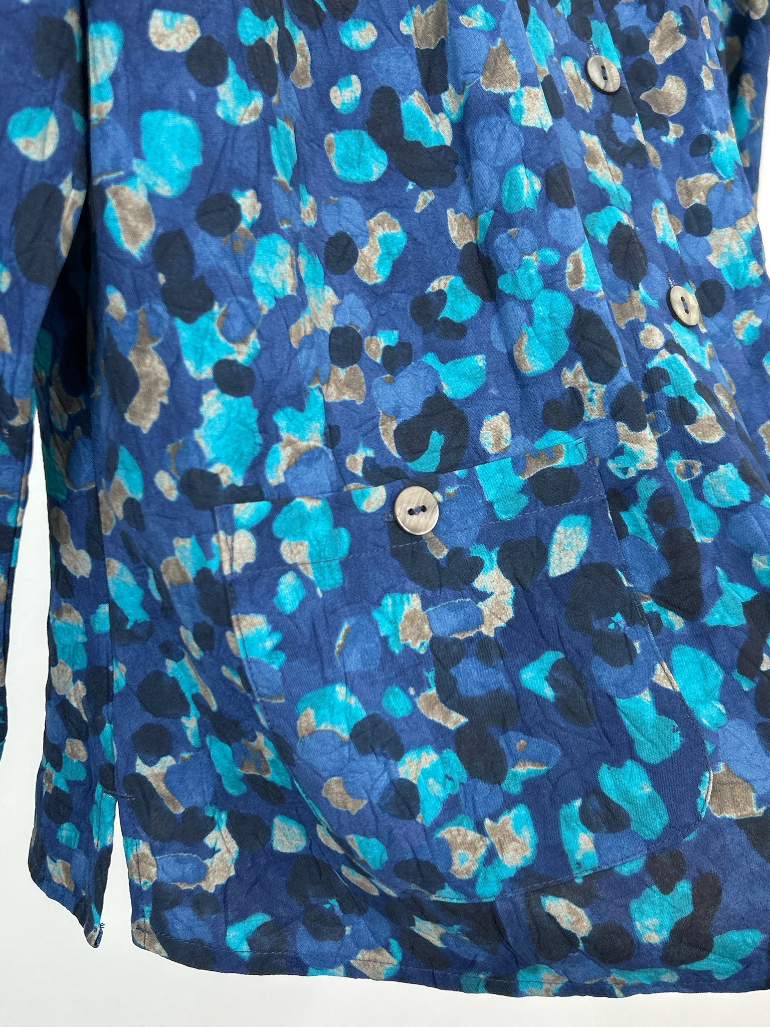 HABITAT Size S Blue Print Women Shirt