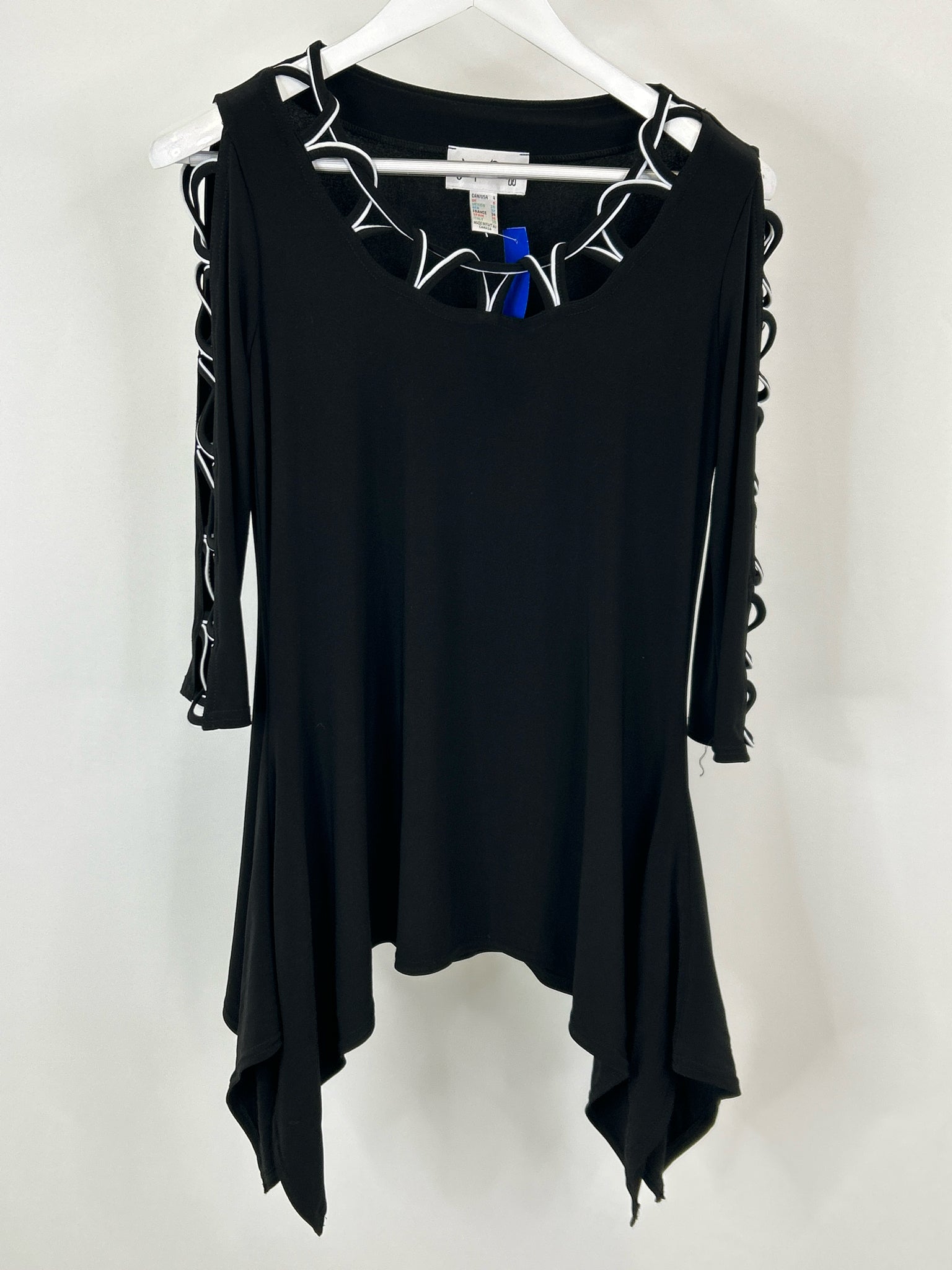 JOSEPH RIBKOFF Size 4 Black Women Tunic