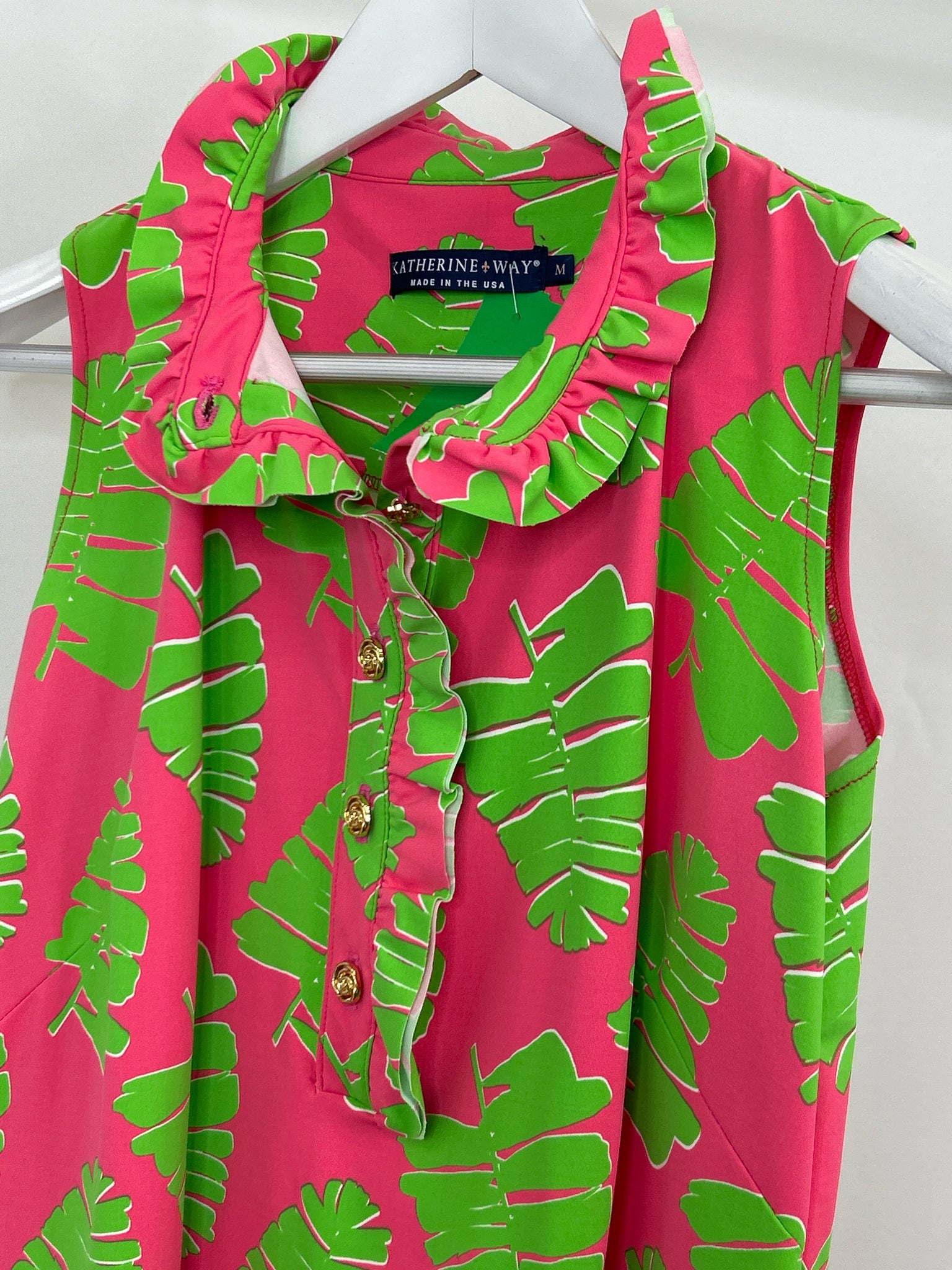 KATHERINE WAY Size M Pink and green Women Dress