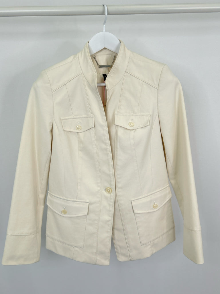 White House Black Market Women Size 8 Cream Blazer