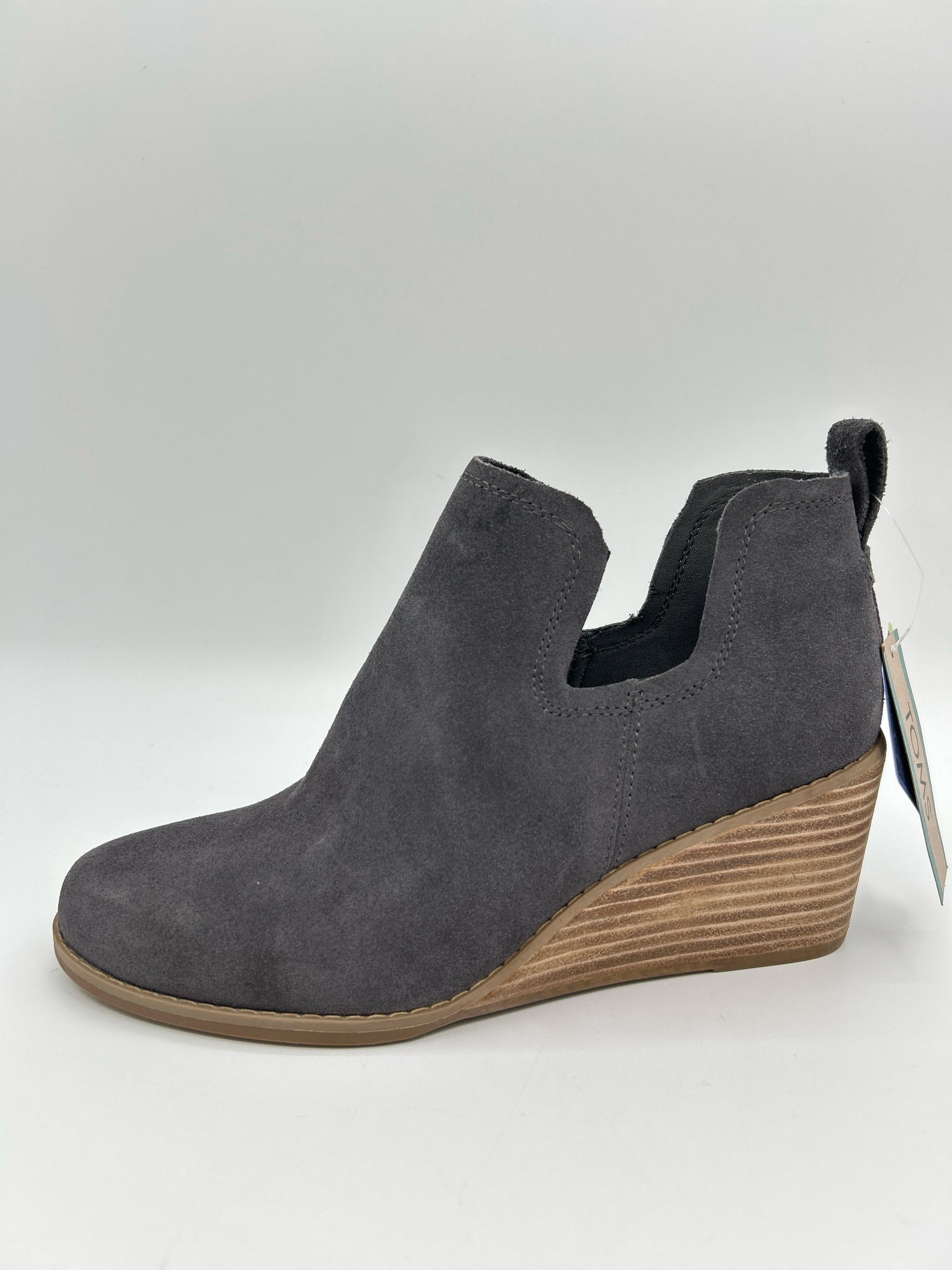 TOMS Size 7.5 Gray Women Booties