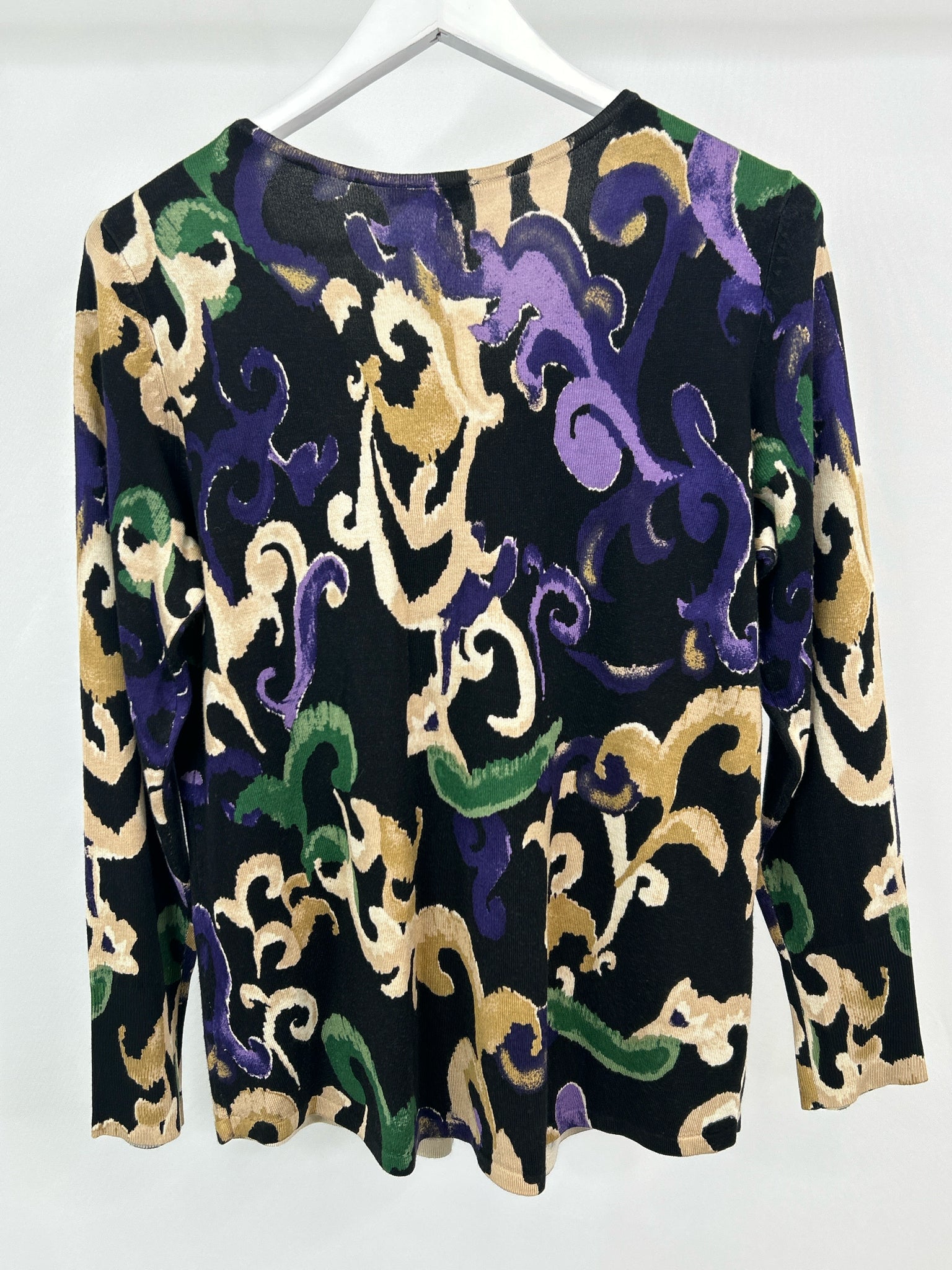 CHICO'S Size M Black and Purple Women Sweater