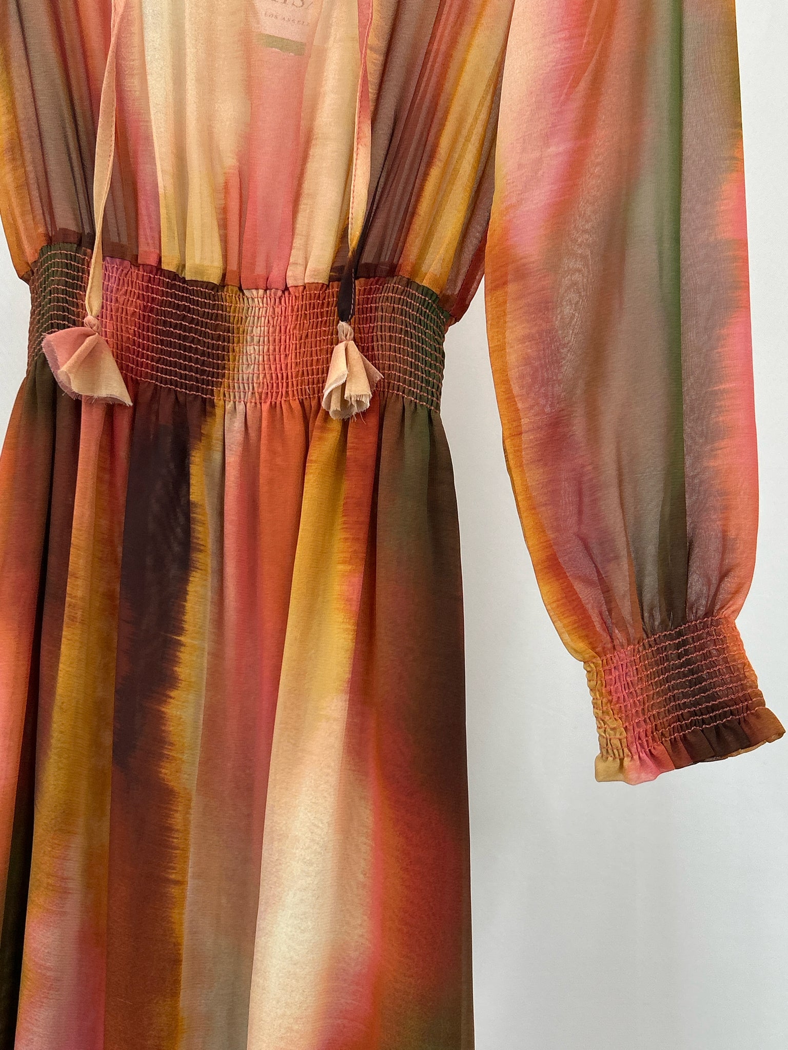 MISA Size XS Orange and Brown Women Dress NWT