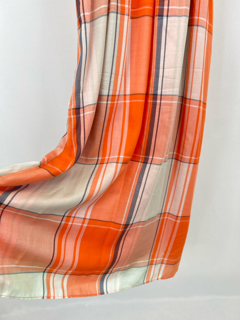 ANN TAYLOR Size S Orange plaid Women's Dress
