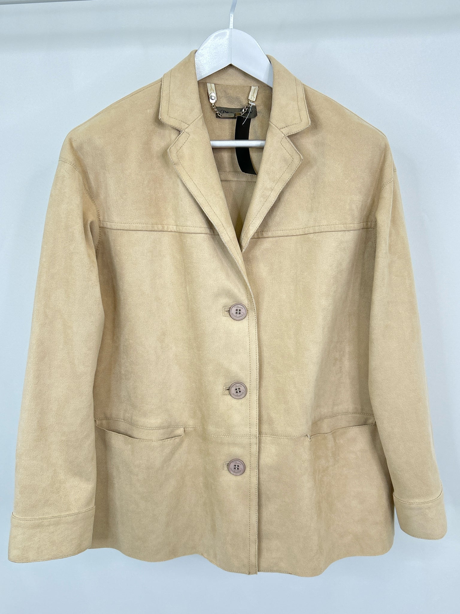 MARIAGRAZIA PANIZZI Size One Size Beige Women Jacket