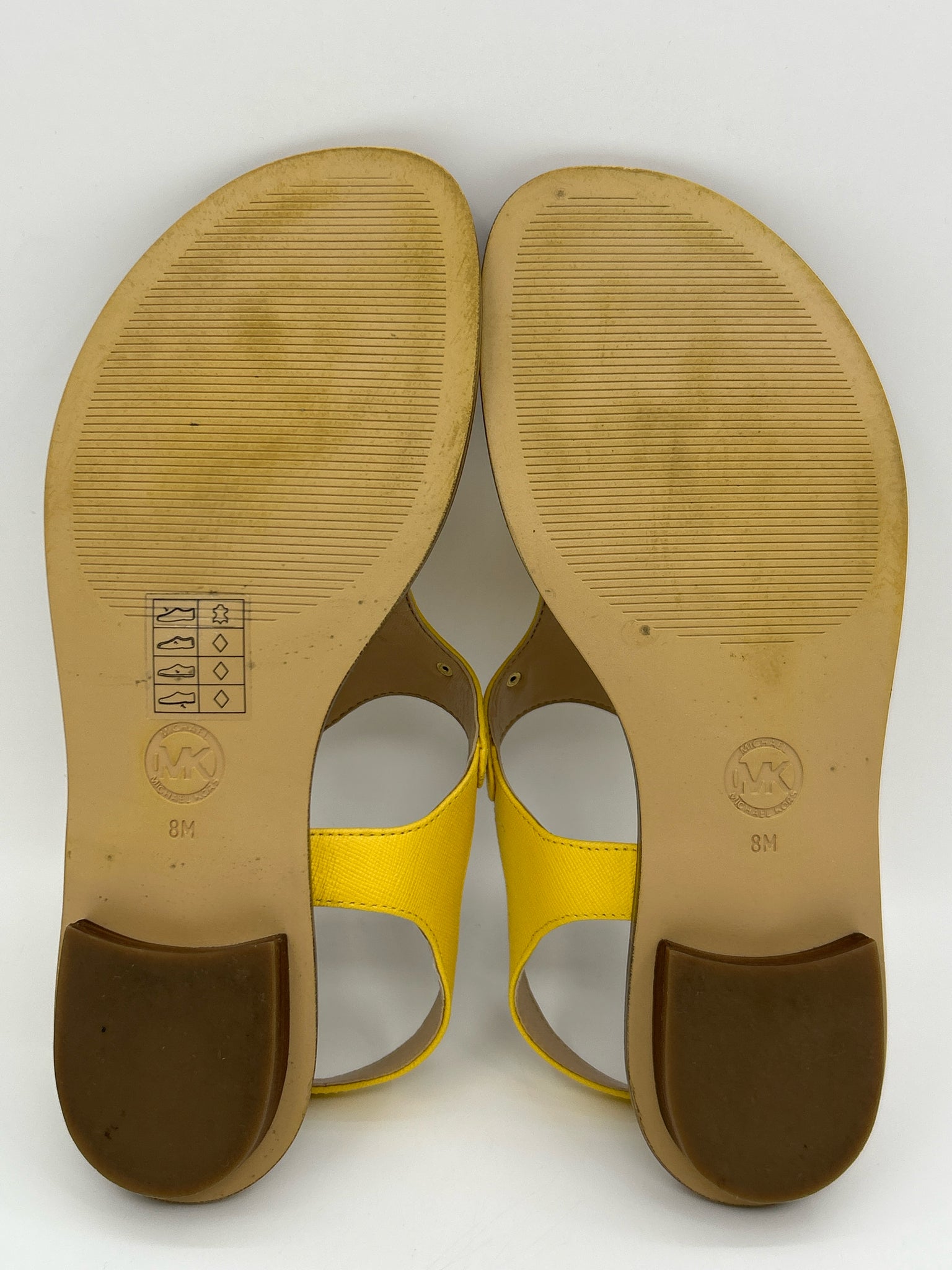 MICHAEL MICHAEL KORS Size 8M Yellow & Brown Women Sandal