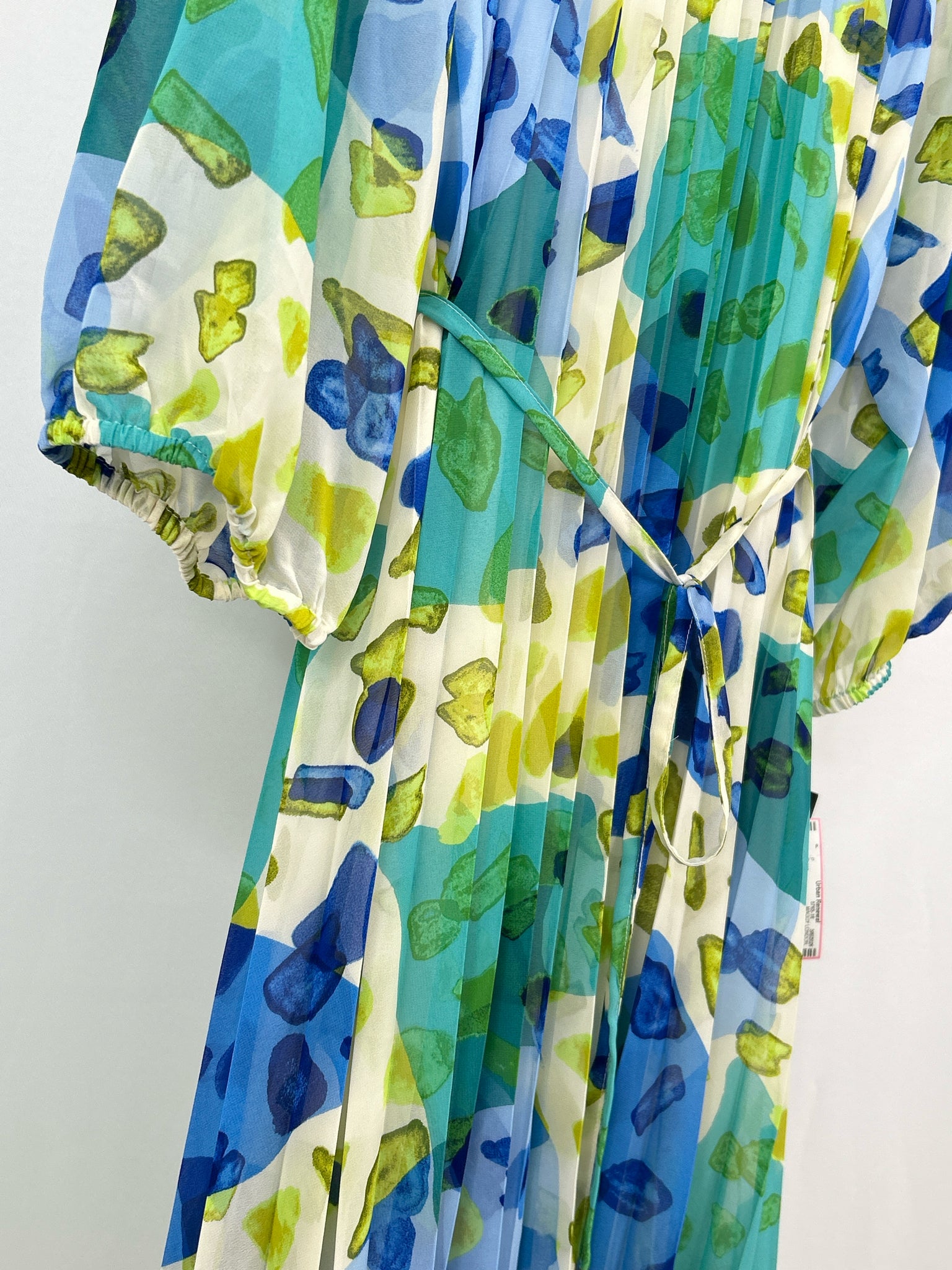MAGGY LONDON Size 22W Blue Print Women Dress