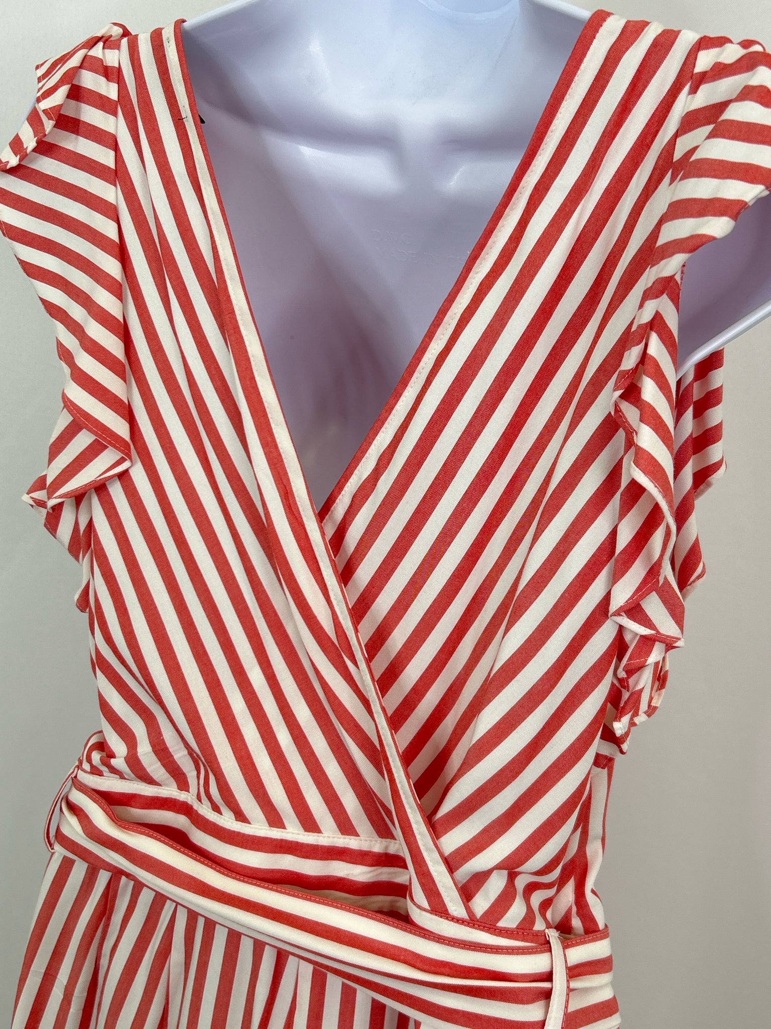 LOFT NWT Size 2P Red Striped Women Romper