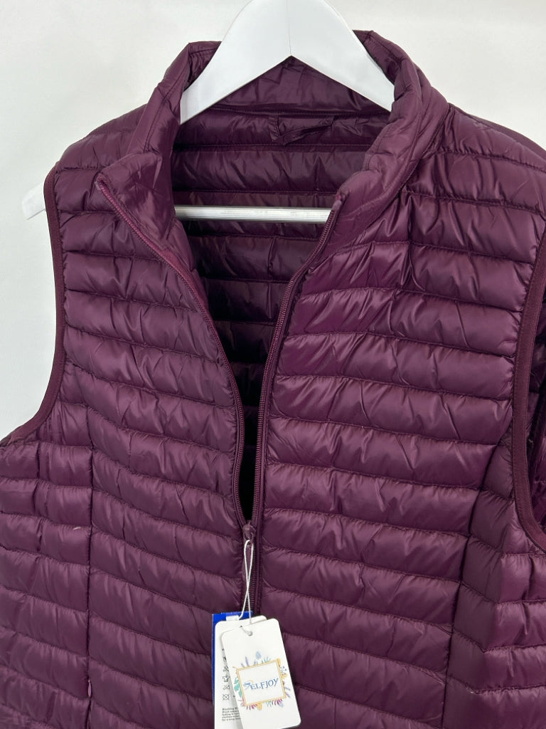 ELFJOY Women Size XXL Burgundy Vest