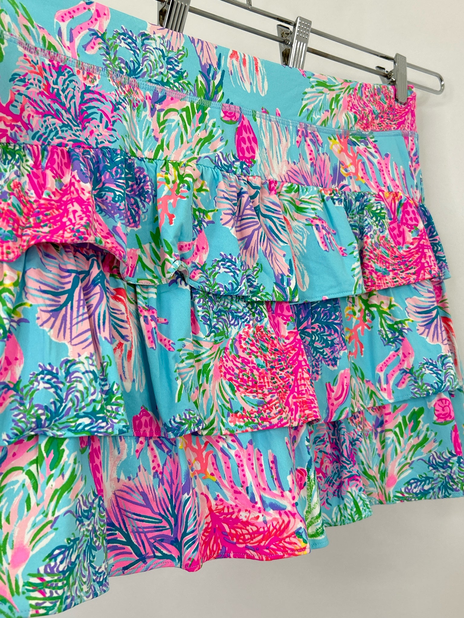 LILLY PULITZER Size XL Blue Print Women Skort