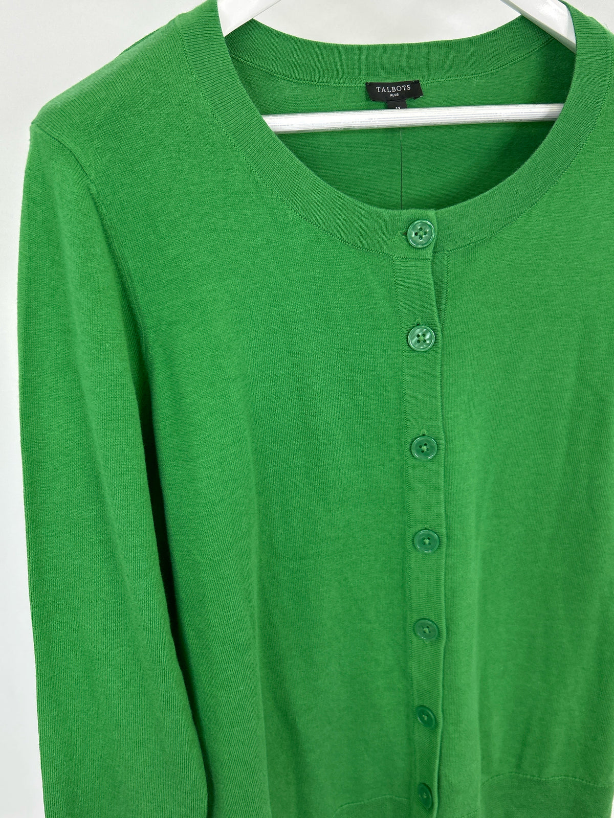 TALBOTS Size 1X Green Women Cardigan