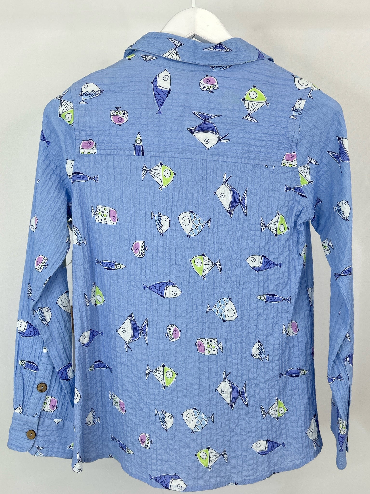 Escape by Habitat Clothes Size S Blue Print Women Shirt