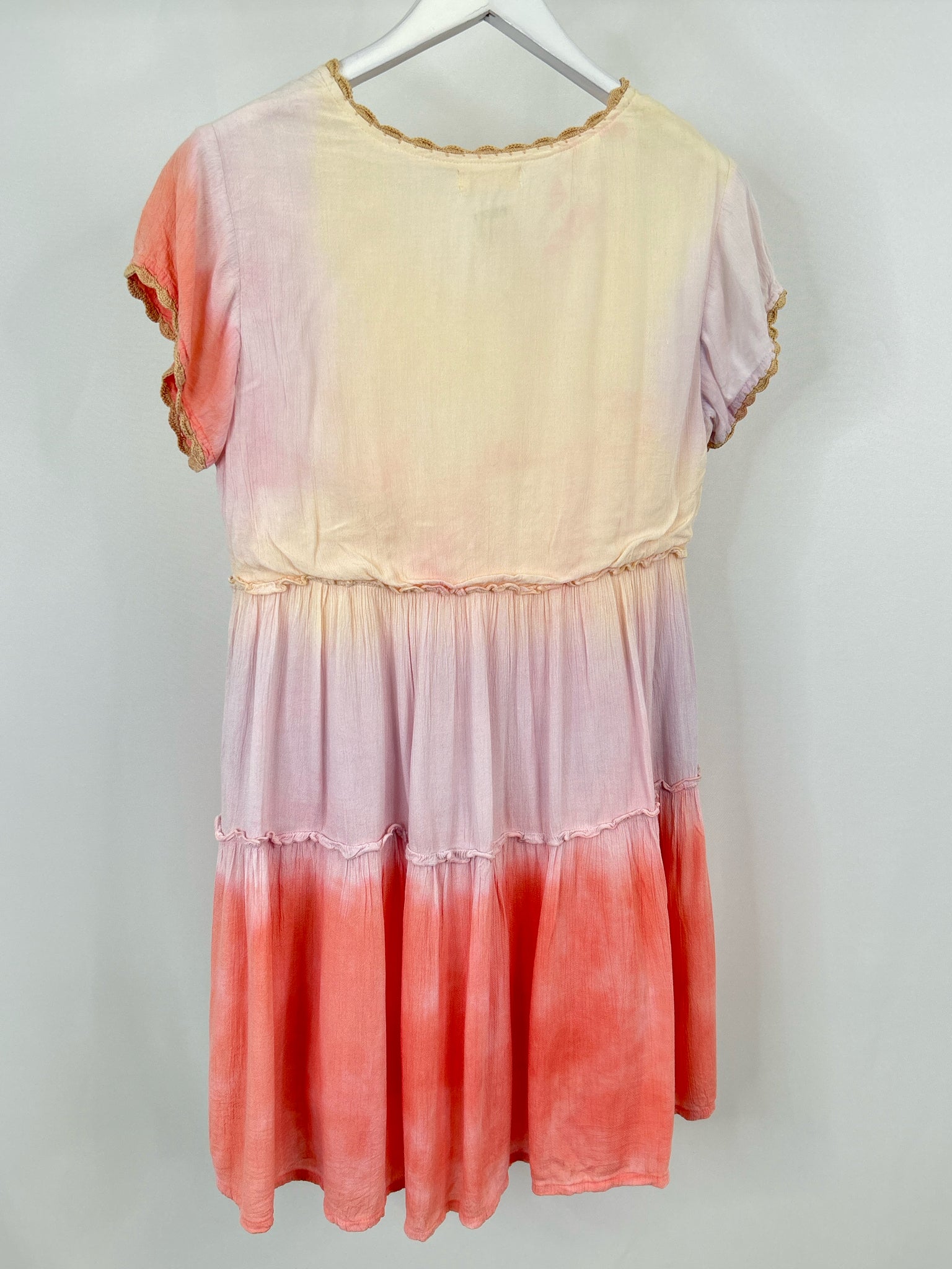 THML Size XS Coral and Yellow Women Dress