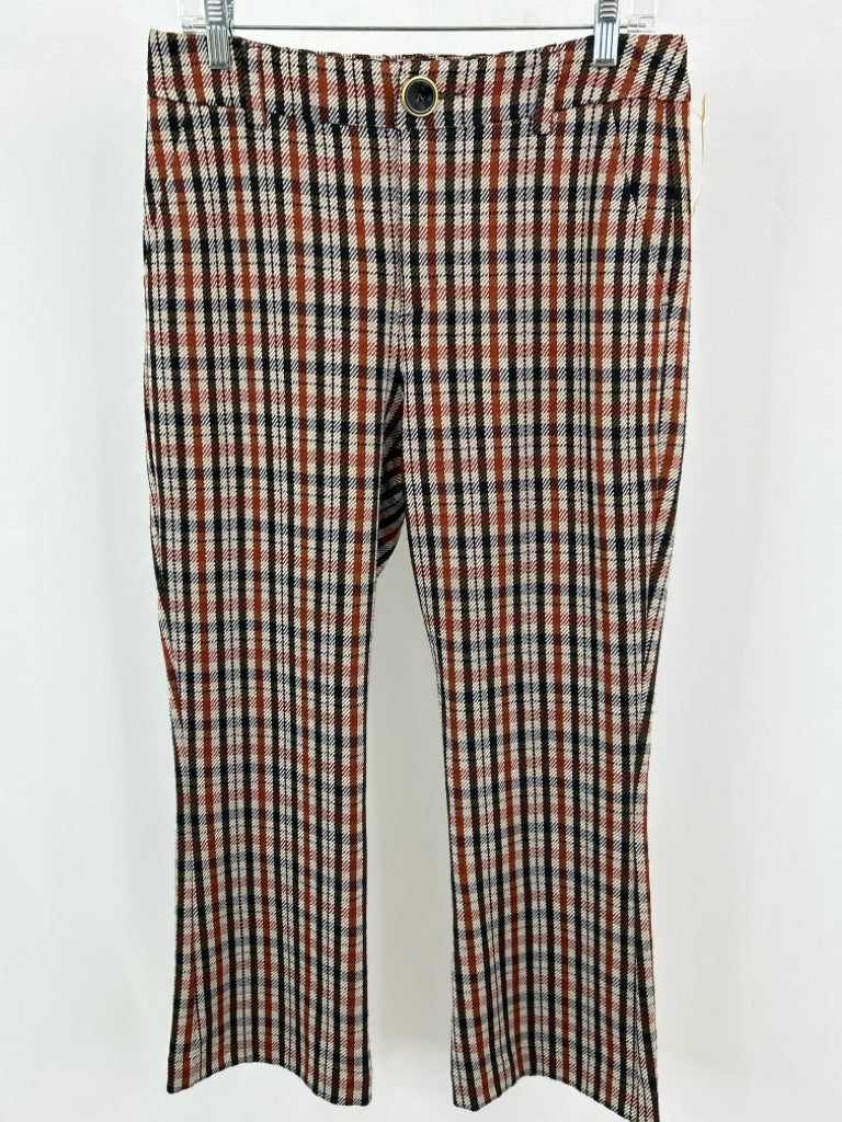 CABI Women Size 8 Brown Plaid Pants