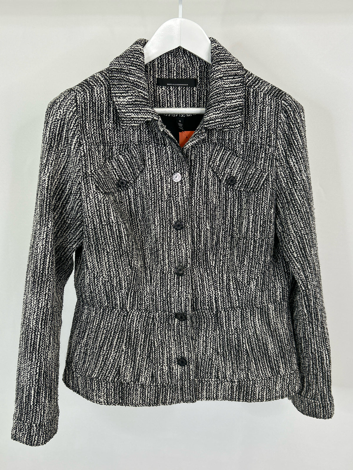 White House Black Market Size M Black & White Women Jacket