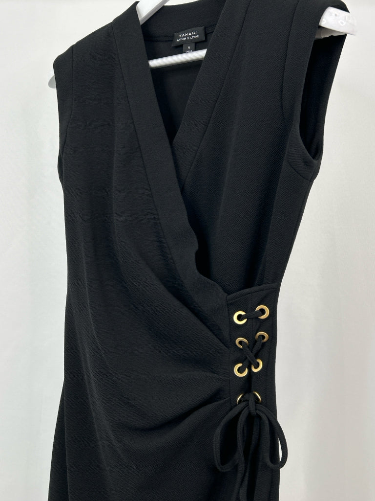 TAHARI Size 4 Black Dress