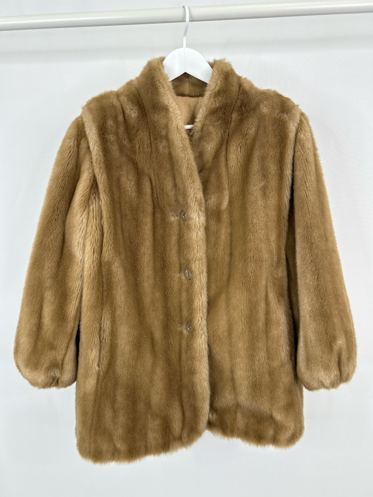 GRANDELLA Size 12 Beige Women Coat