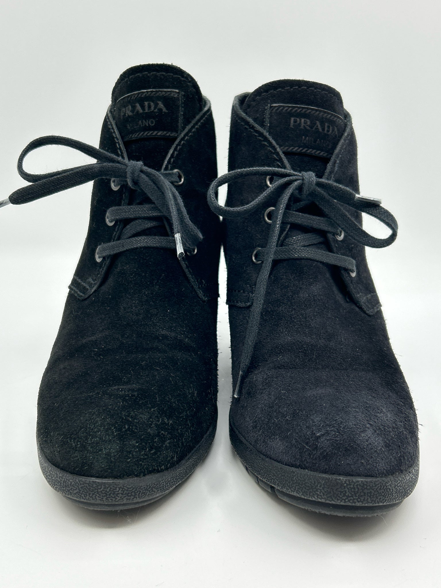 PRADA Size 39.5 Black Women Booties