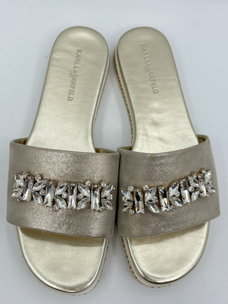 KARL LAGERFELD Size 10M Gold Sandal