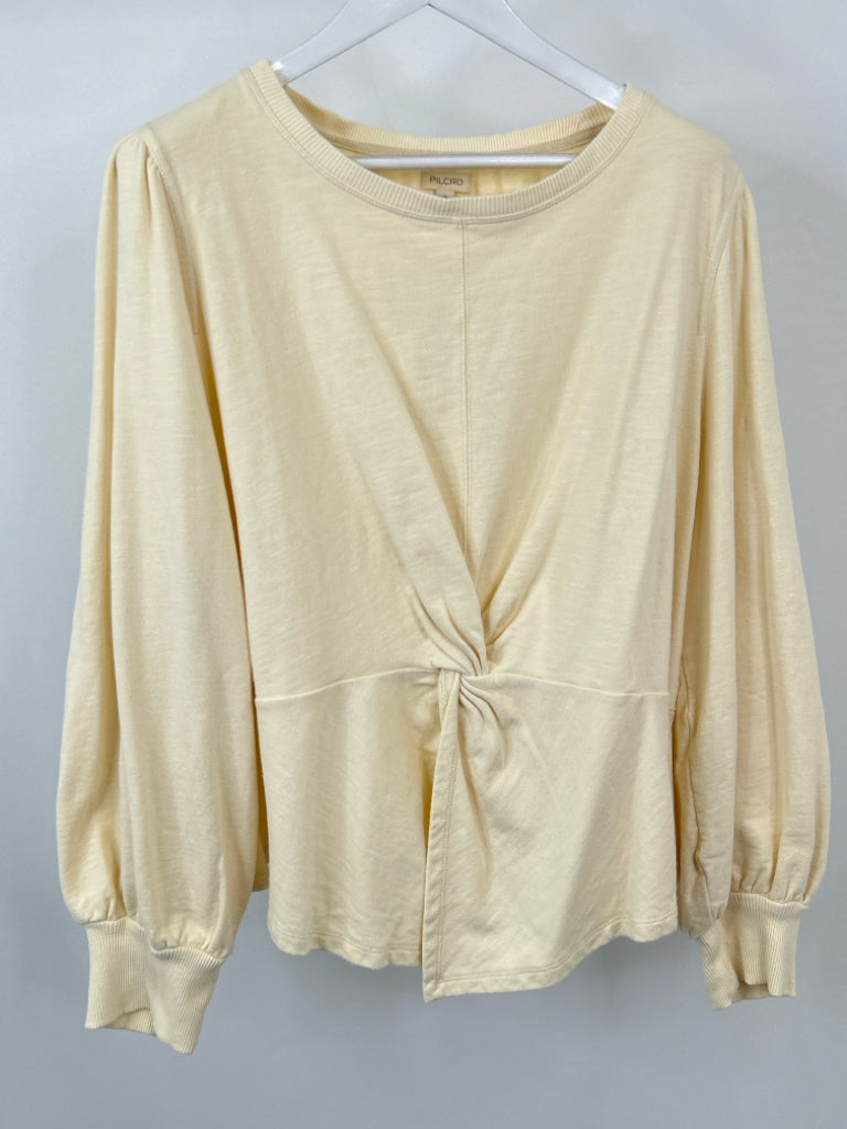 PILCRO Women Size 2X Cream Sweatshirt