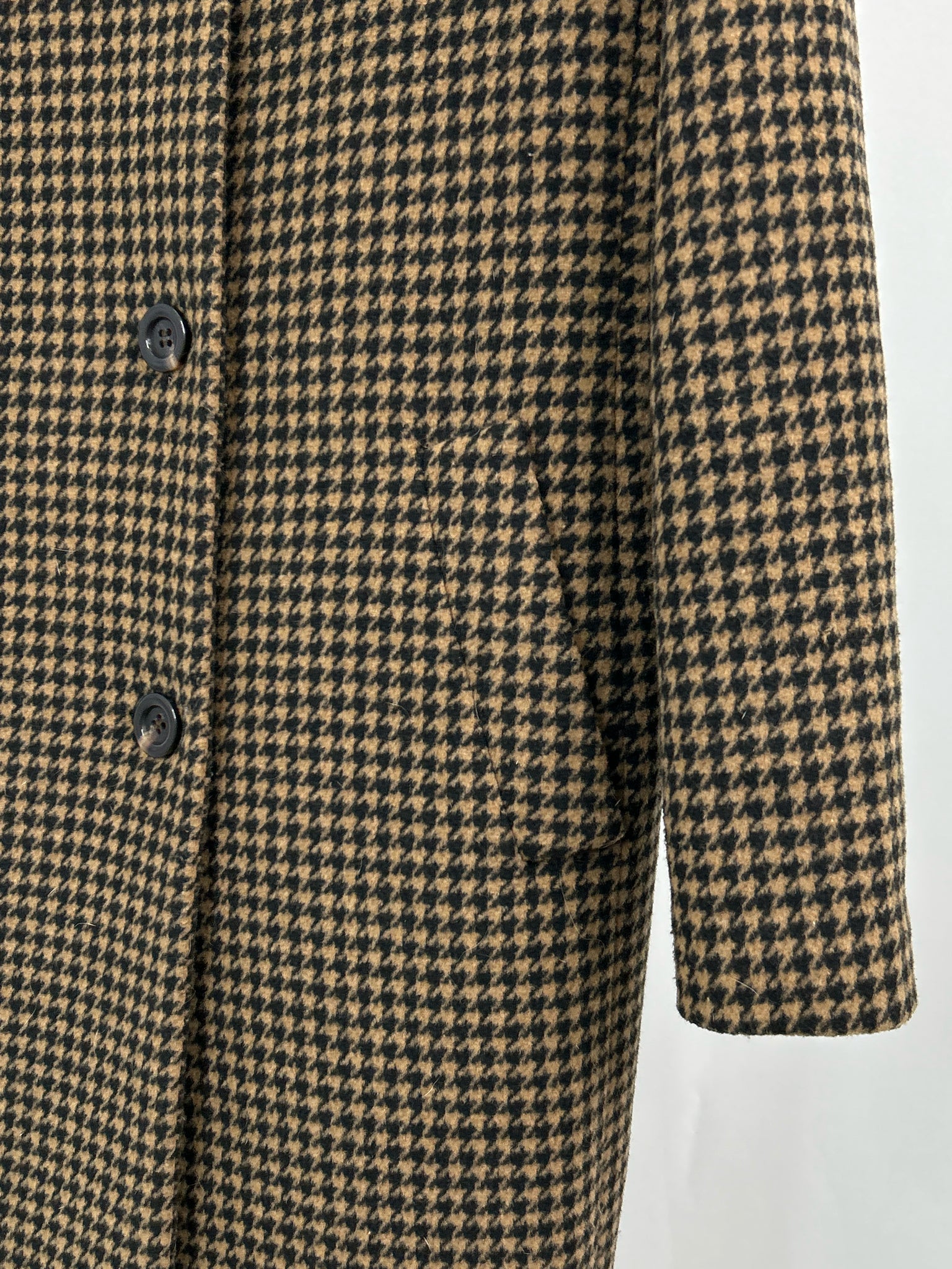 ANN TAYLOR Size L BEIGE AND BLACK Women Coat