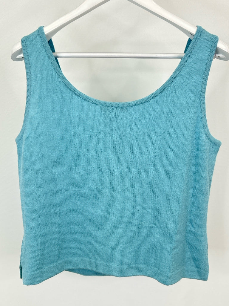 ST JOHN Size M Baby Blue Women's Tank Top