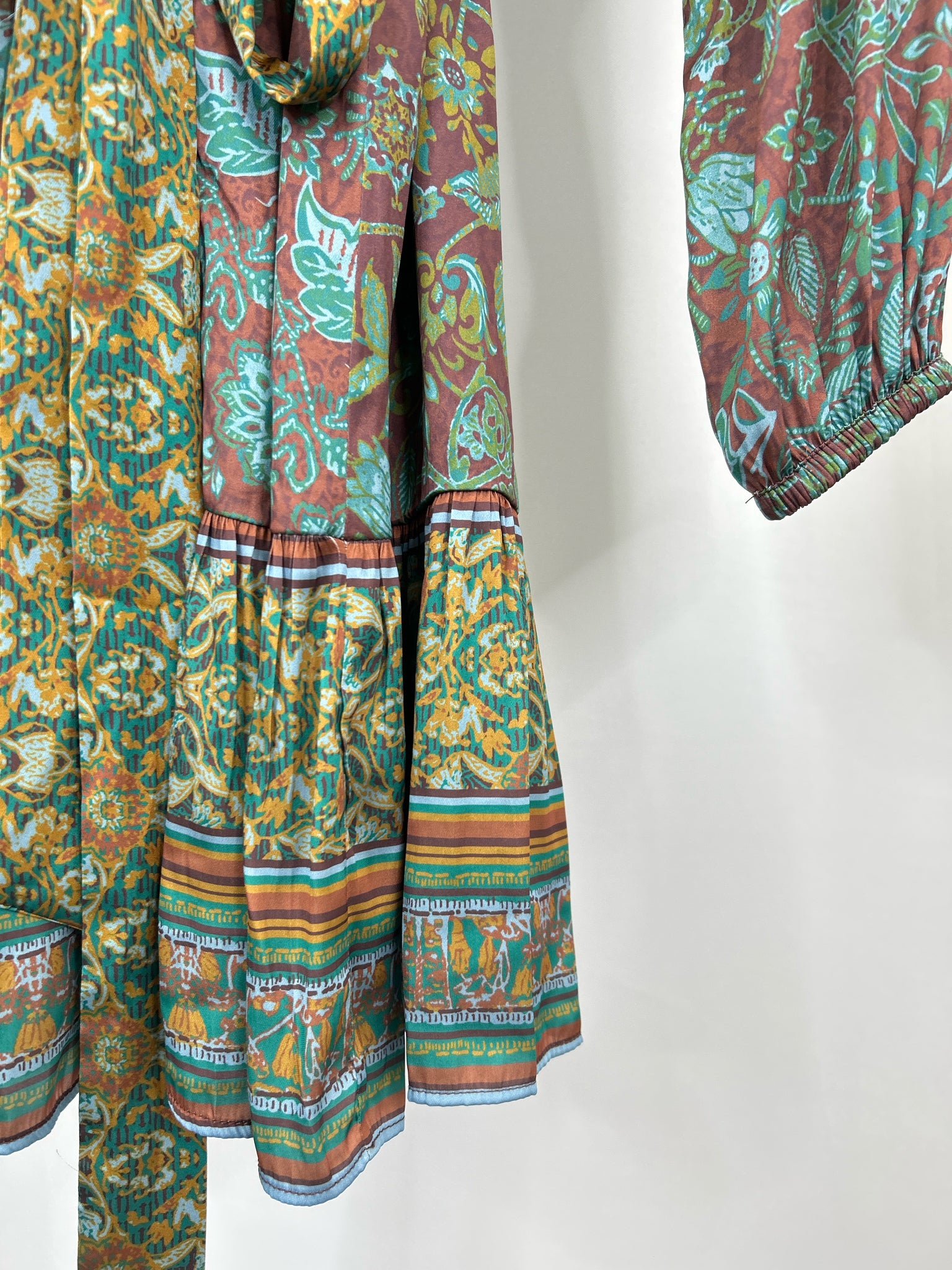 CURRENT AIR Size M brown & teal Women Dress