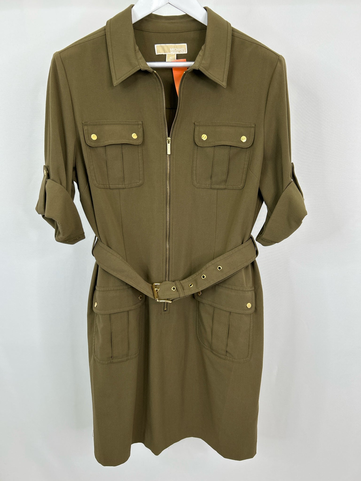 MICHAEL MICHAEL KORS Size XL OLIVE Women Dress