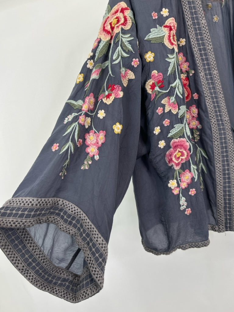 JOHNNY WAS Size M Grey Women's Kimono