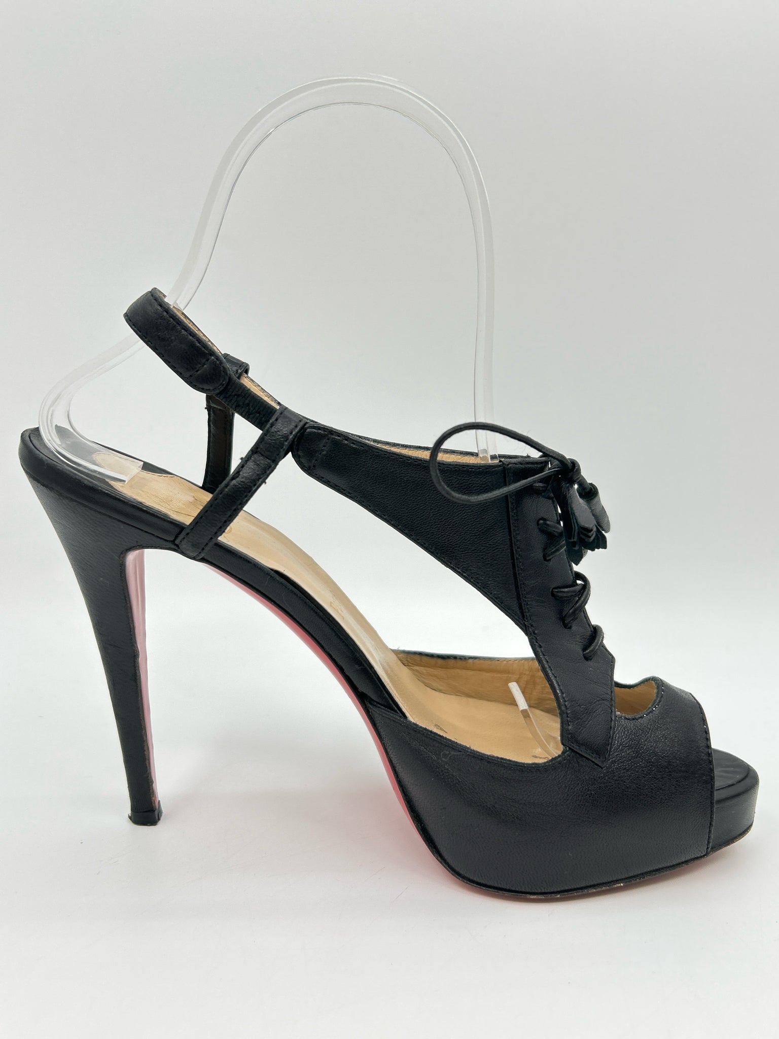 CHRISTIAN LOUBOUTIN Size 38.5 Black Women Sandal