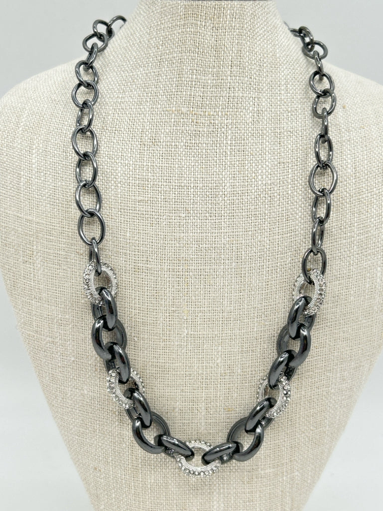 LOST &  FOUND TRADING NWT Black and Silver Necklace